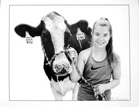 girl and cow